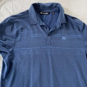 Travis Mathew Men’s golf polo.  Blue color, size large.